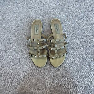 Valentino Tan Studded Women's Sandals